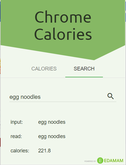 chrome Calories demo